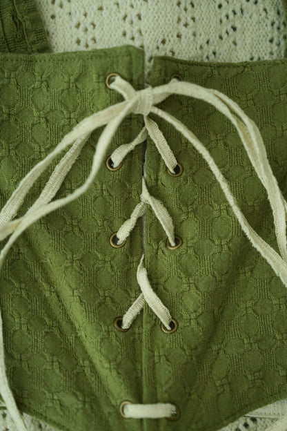 Green Cotton Bodice (M-L)