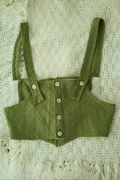 Green Cotton Bodice (M-L)