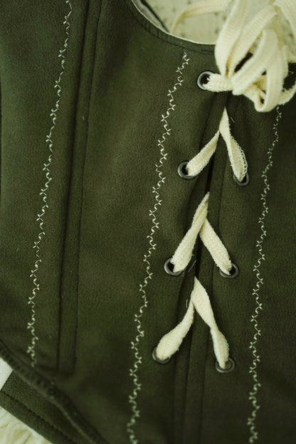 Green Decor Stitch Bodice (S-M)