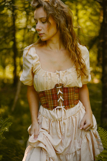 Honey Plaid Corset (S-M)