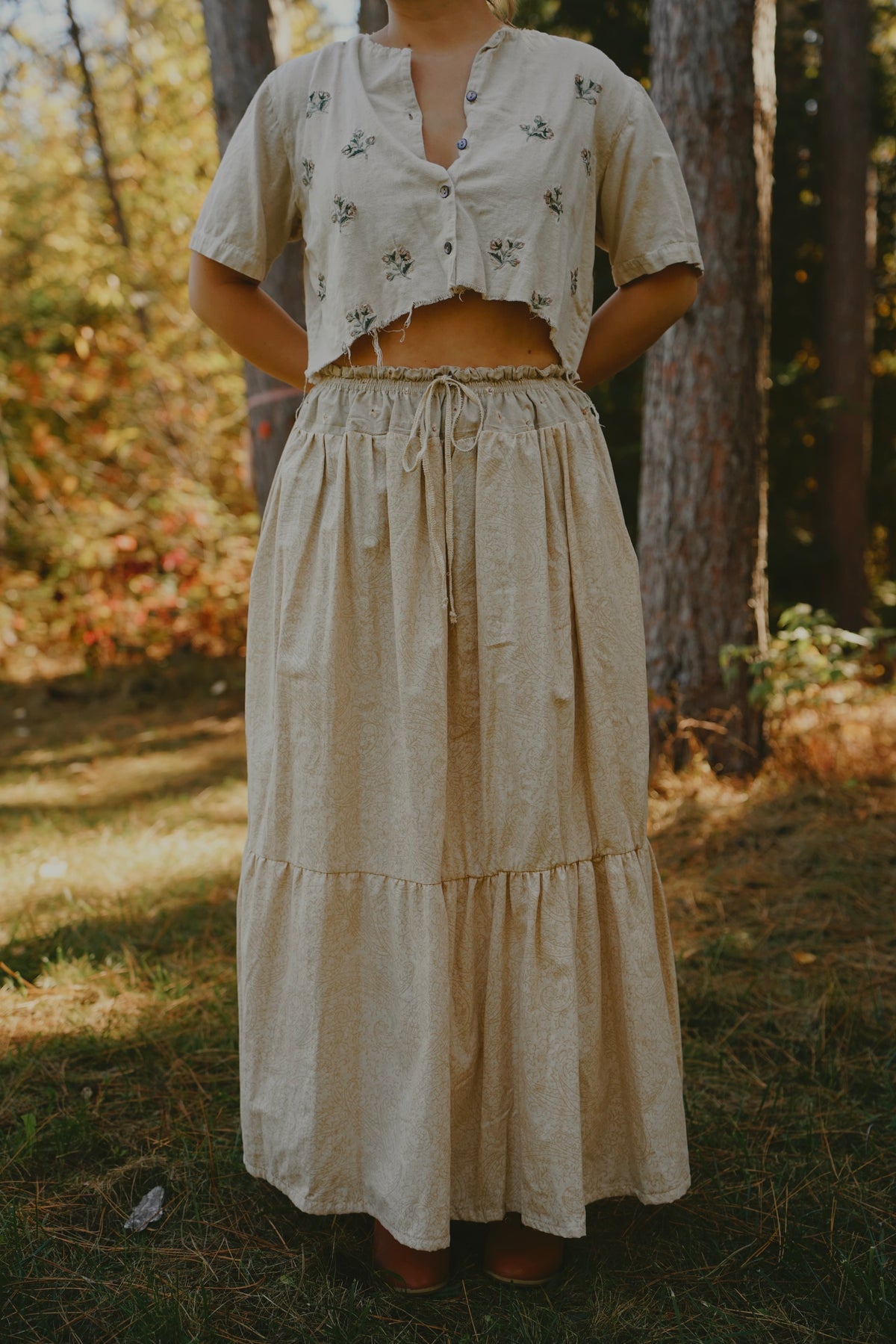 The Faded Flowers Skirt (S-XL)
