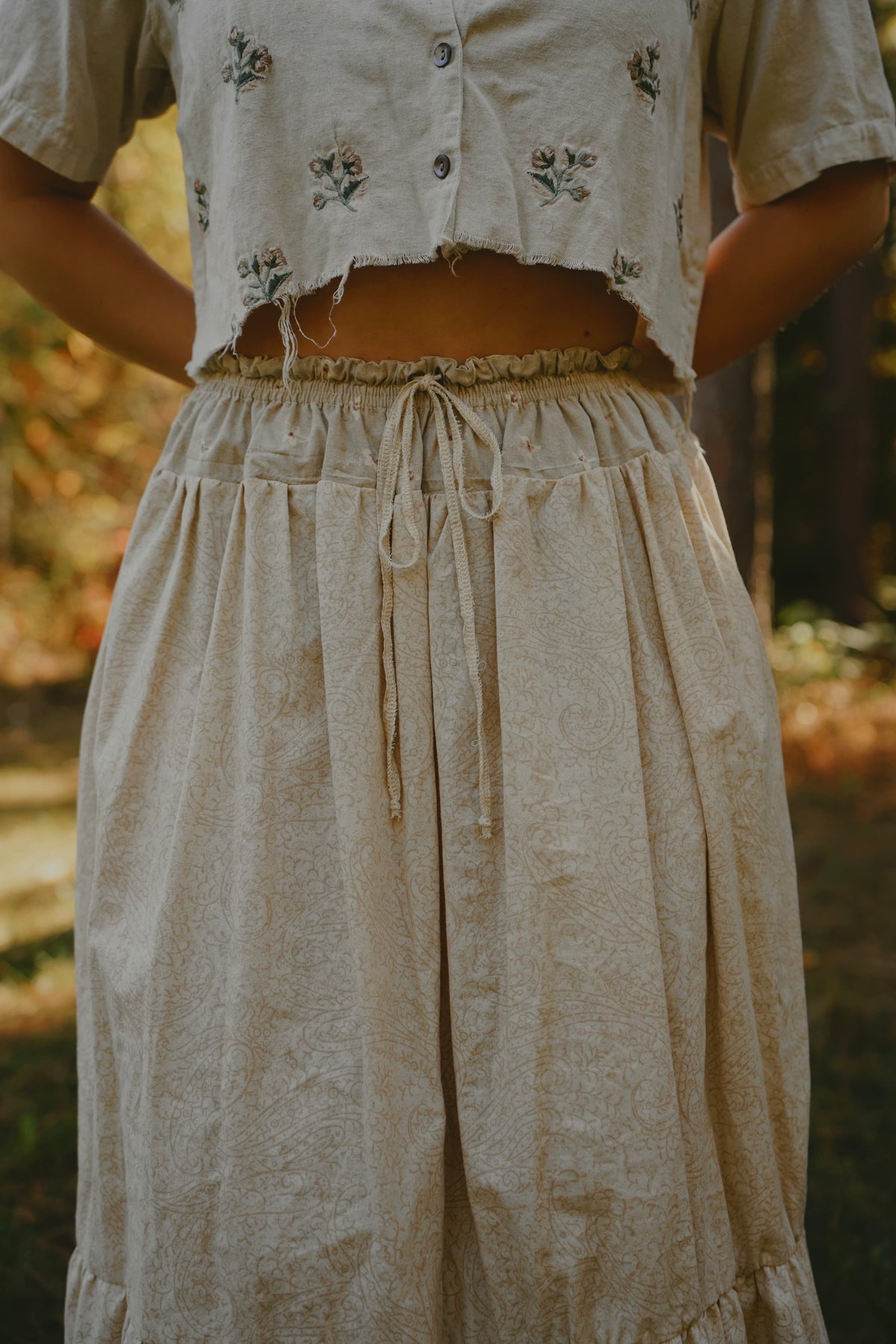 The Faded Flowers Skirt (S-XL)