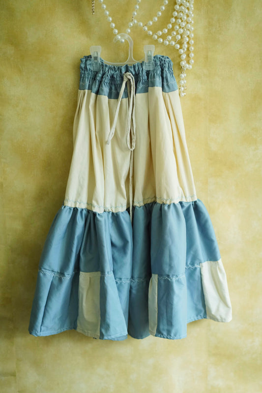 Blue Cream Patch Skirt (S-L)
