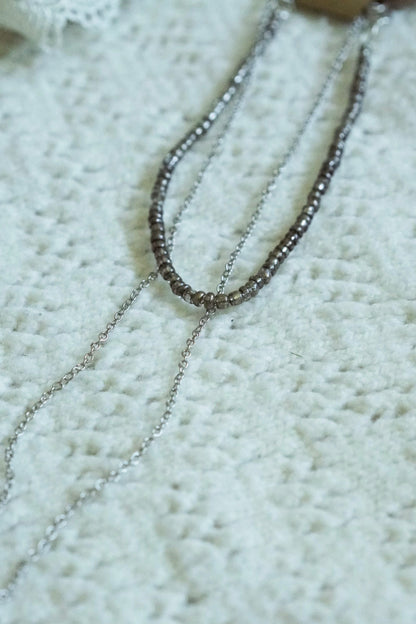Double Chain Sliver Necklace