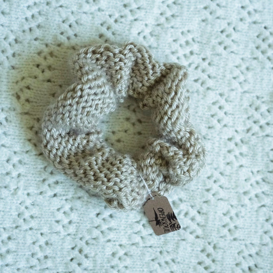 Blonde Knit Scrunchie