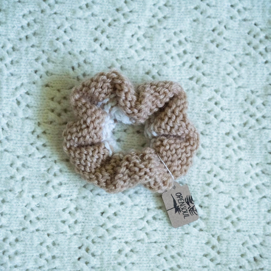 Baby Pink Knit Scrunchie