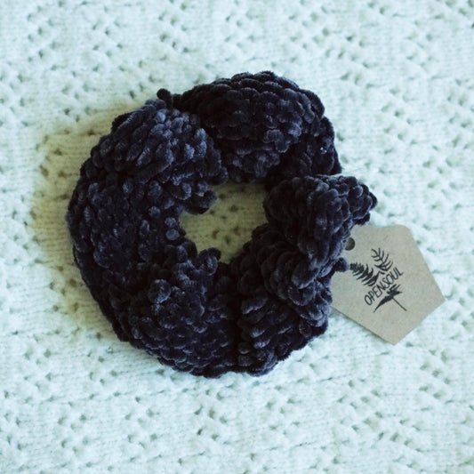 Black Bear Knit Scrunchie