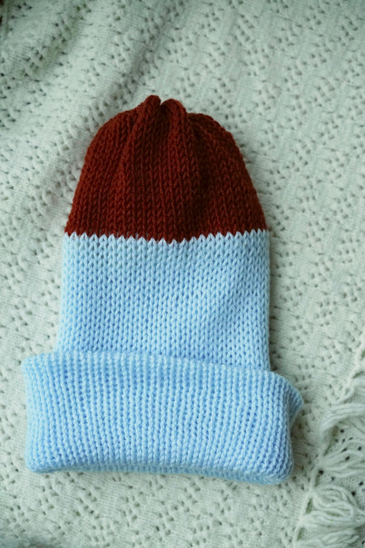 Blue Cap Beanie (Reversible)