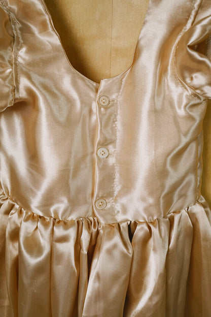 Gold Satin Holiday Dress (XS)