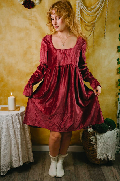 Red Velvet Dress (M-L)