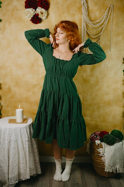 Holiday Green Dress (S-L)