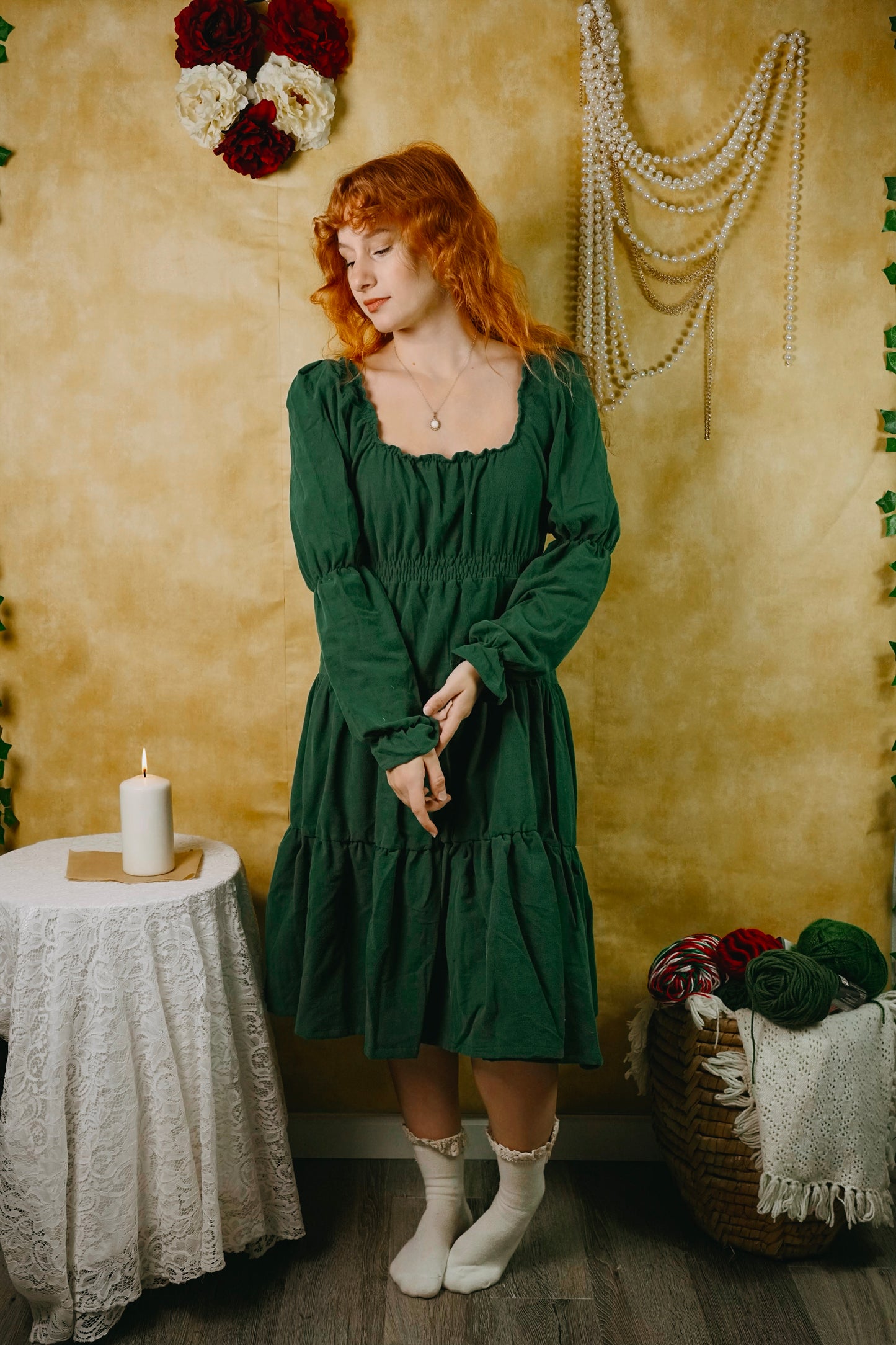 Holiday Green Dress (S-L)
