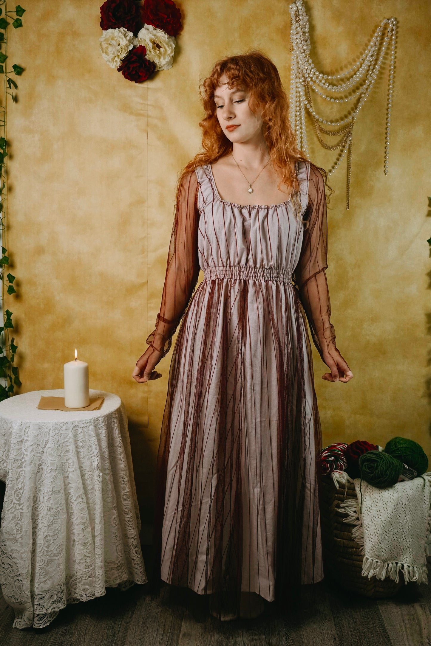 Candy Cane Net Dress (S-L)