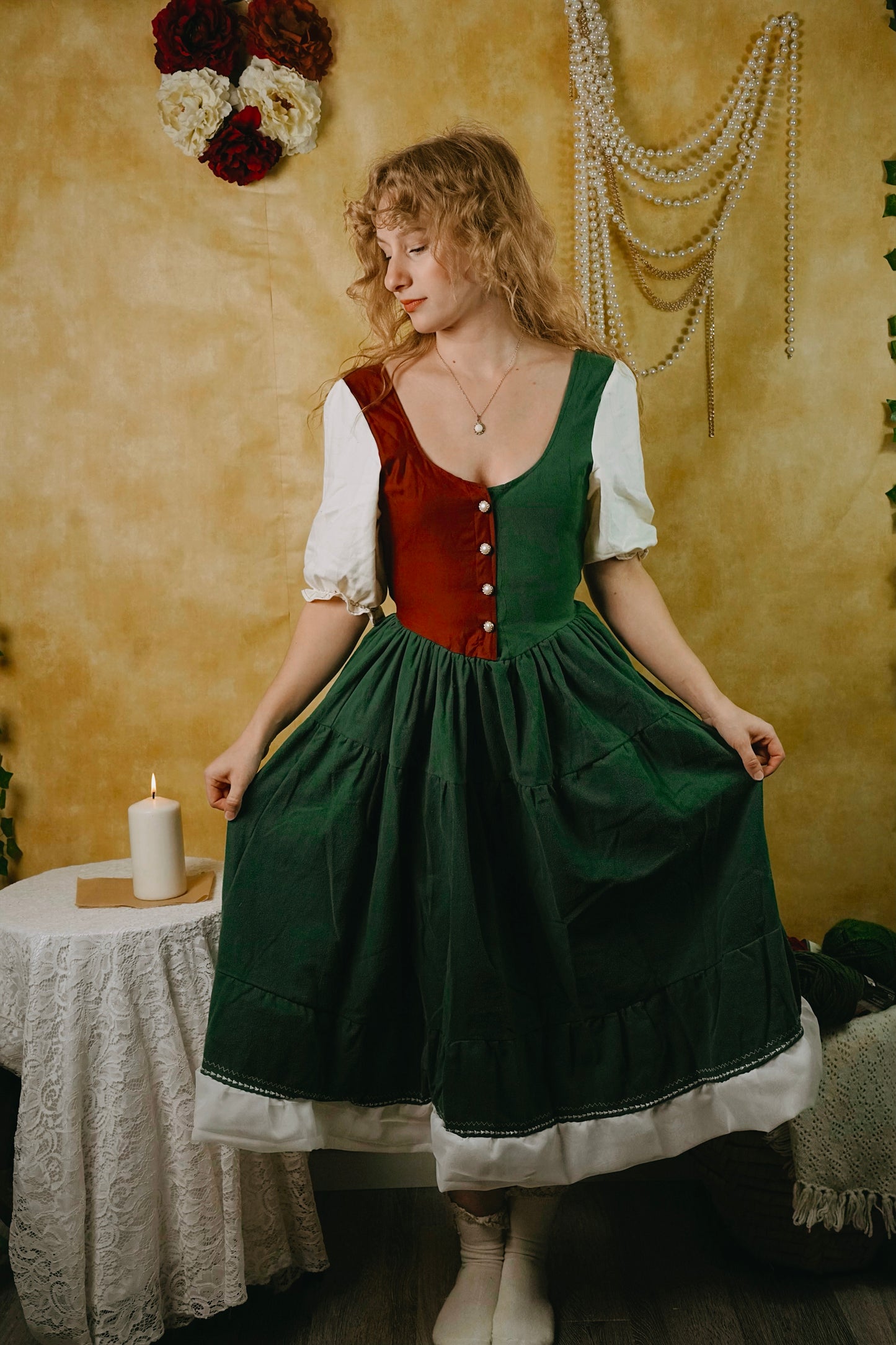 Christmas Button Up Dress (S)