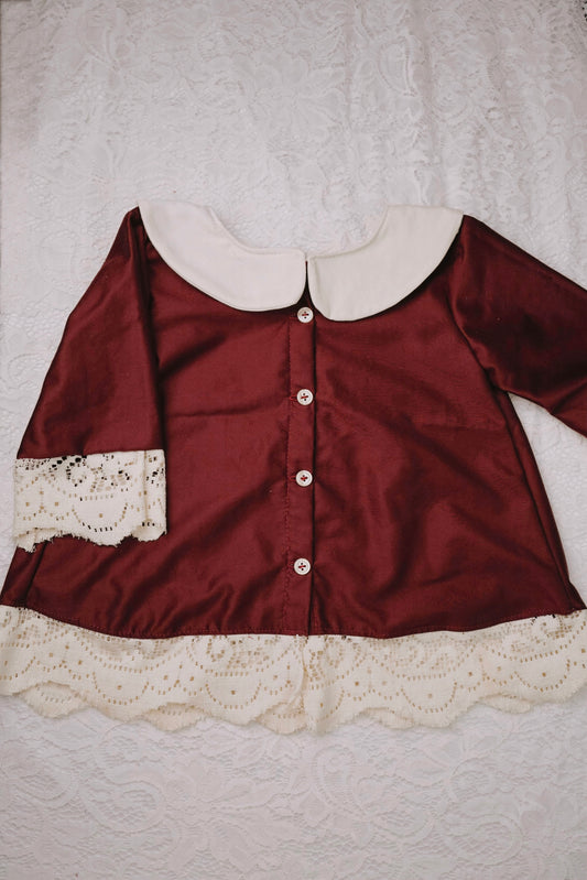 Laced Red Toddler Dress