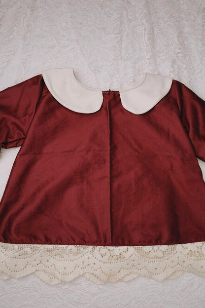 Laced Red Toddler Dress