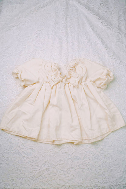 Lace Collar Baby Dress with Bonnet
